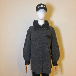 🌟 NWOT Lee Riders Dark Gray Fleece Shacket/Shirt Jacket - Women's XXL